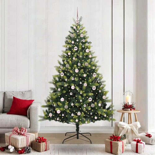 Mākslīgā Noliekamā Ziemassvētku Eglīte 300 Led Lampiņas 210 Cm Vidaxl