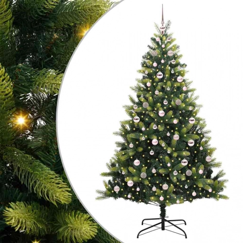 Mākslīgā Noliekamā Ziemassvētku Eglīte 300 Led Lampiņas 210 Cm Vidaxl