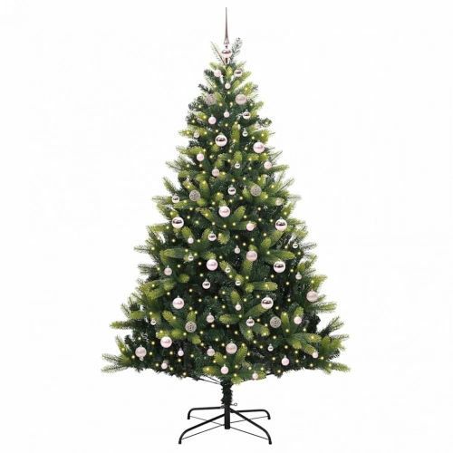 Mākslīgā Noliekamā Ziemassvētku Eglīte 300 Led Lampiņas 210 Cm Vidaxl