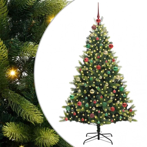 Mākslīgā Saliekamā Ziemassvētku Egle Ar 300 Led Gaismām 180 Cm Vidaxl