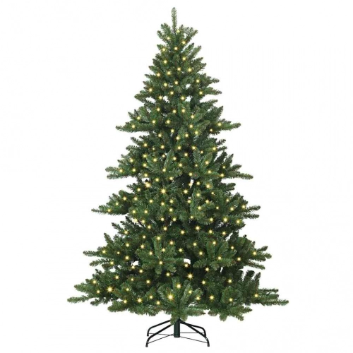 Mākslīgā Saliekamā Ziemassvētku Egle Ar 300 Led Zaļa 180 Cm Pvc Vidaxl