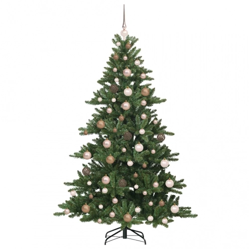 Mākslīgā Saliekamā Ziemassvētku Egle Ar 300 Led Zaļa 180 Cm Pvc Vidaxl