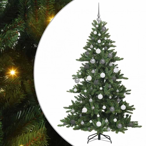 Mākslīgā Saliekamā Ziemassvētku Egle Ar 300 Led Zaļa 180 Cm Pvc Vidaxl