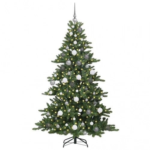 Mākslīgā Saliekamā Ziemassvētku Egle Ar 300 Led Zaļa 180 Cm Pvc Vidaxl