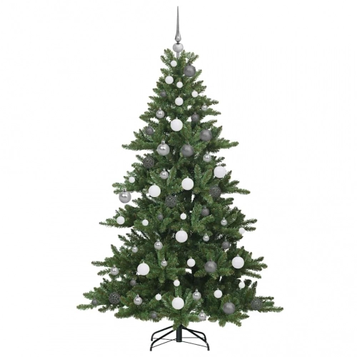 Mākslīgā Saliekamā Ziemassvētku Egle Ar 300 Led Zaļa 180 Cm Pvc Vidaxl
