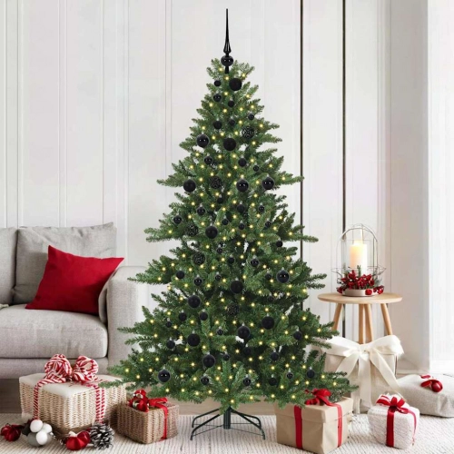 Mākslīgā Saliekamā Ziemassvētku Egle Ar 300 Led Zaļa 180 Cm Pvc Vidaxl