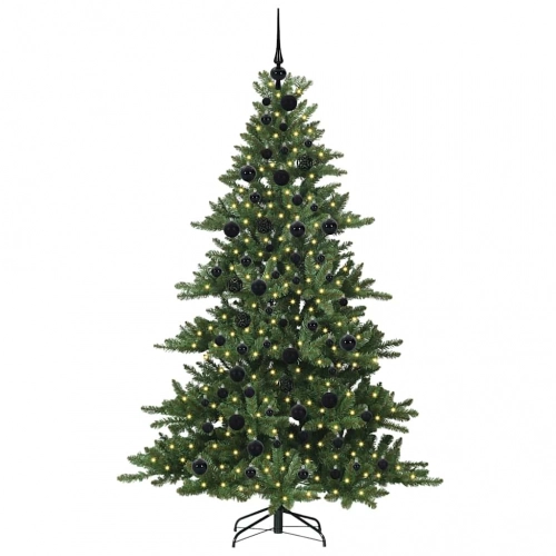 Mākslīgā Saliekamā Ziemassvētku Egle Ar 300 Led Zaļa 180 Cm Pvc Vidaxl
