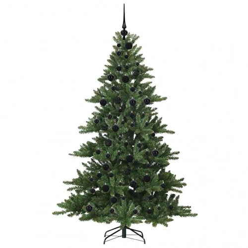 Mākslīgā Saliekamā Ziemassvētku Egle Ar 300 Led Zaļa 180 Cm Pvc Vidaxl