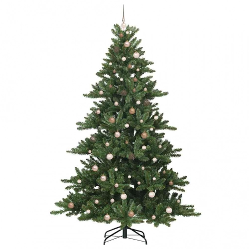 Mākslīgā Saliekamā Ziemassvētku Egle Ar 300 Led Zaļa 240 Cm Pvc Vidaxl