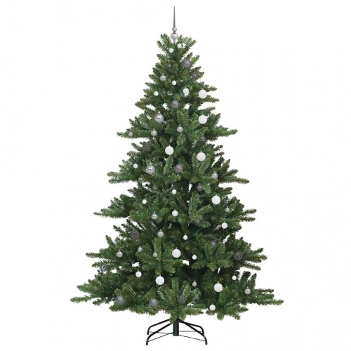 Mākslīgā Saliekamā Ziemassvētku Egle Ar 300 Led Zaļa 240 Cm Pvc Vidaxl