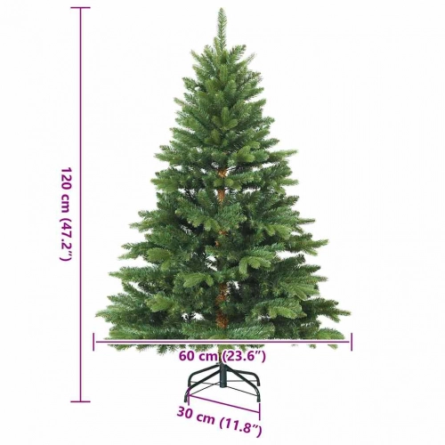 Mākslīgā Saliekamā Ziemassvētku Egle Ar Statīvu Zaļa 120 Cm Vidaxl