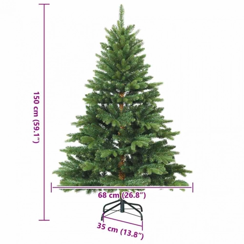 Mākslīgā Saliekamā Ziemassvētku Egle Ar Statīvu Zaļa 150 Cm Vidaxl