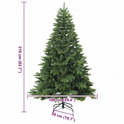Mākslīgā Saliekamā Ziemassvētku Egle Ar Statīvu Zaļa 210 Cm Vidaxl