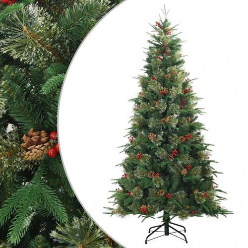 Mākslīgā Saliekamā Ziemassvētku Egle Ar Statīvu Zaļa 240 Cm Vidaxl
