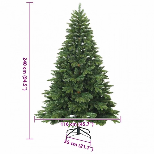 Mākslīgā Saliekamā Ziemassvētku Egle Ar Statīvu Zaļa 240 Cm Vidaxl