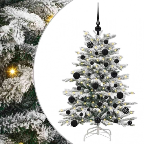 Mākslīgā Saliekamā Ziemassvētku Egle Balts 120 Cm Pe Un Pvc Vidaxl