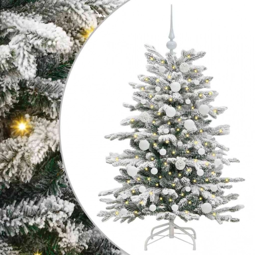 Mākslīgā Saliekamā Ziemassvētku Egle Balts 120 Cm Pe Un Pvc Vidaxl