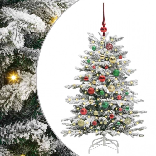 Mākslīgā Saliekamā Ziemassvētku Egle Balts 120 Cm Pe Un Pvc Vidaxl