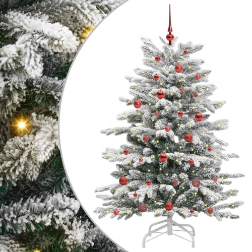 Mākslīgā Saliekamā Ziemassvētku Egle Balts 150 Cm Pe Un Pvc Vidaxl