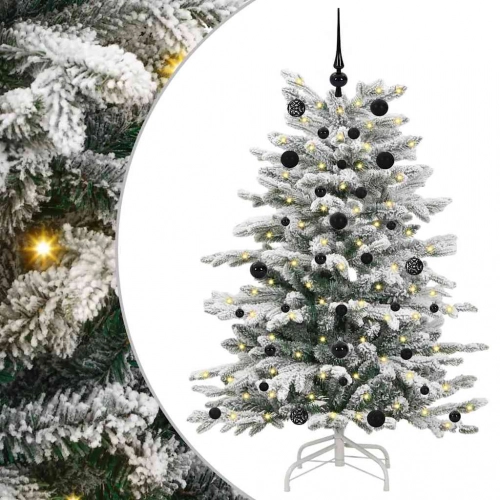 Mākslīgā Saliekamā Ziemassvētku Egle Balts 150 Cm Pe Un Pvc Vidaxl