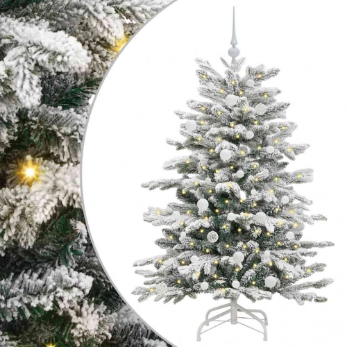 Mākslīgā Saliekamā Ziemassvētku Egle Balts 150 Cm Pe Un Pvc Vidaxl