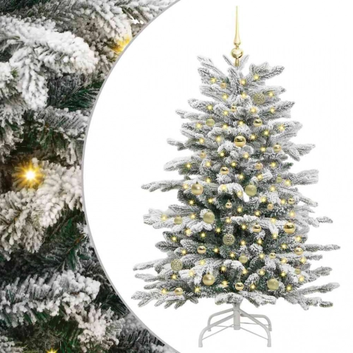 Mākslīgā Saliekamā Ziemassvētku Egle Balts 150 Cm Pe Un Pvc Vidaxl
