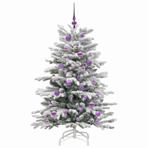Mākslīgā Saliekamā Ziemassvētku Egle Balts 150 Cm Pe Un Pvc Vidaxl