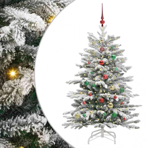 Mākslīgā Saliekamā Ziemassvētku Egle Balts 150 Cm Pe Un Pvc Vidaxl