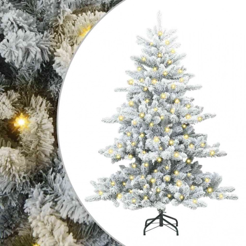 Mākslīgā Saliekamā Ziemassvētku Egle Balts 150 Cm Pvc Vidaxl