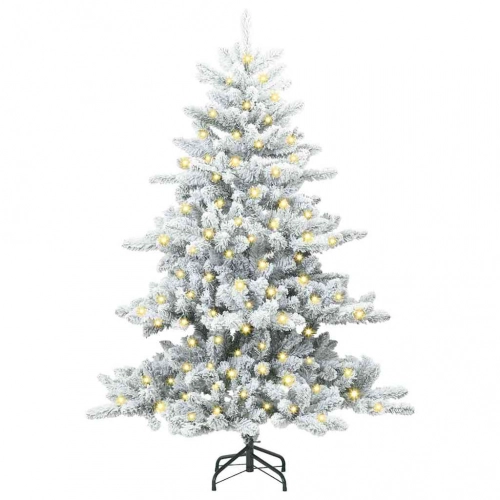 Mākslīgā Saliekamā Ziemassvētku Egle Balts 150 Cm Pvc Vidaxl