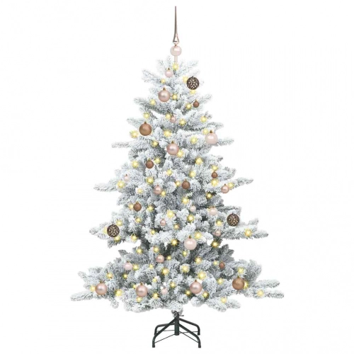 Mākslīgā Saliekamā Ziemassvētku Egle Balts 150 Cm Pvc Vidaxl