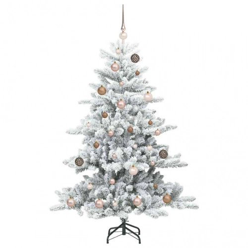 Mākslīgā Saliekamā Ziemassvētku Egle Balts 150 Cm Pvc Vidaxl