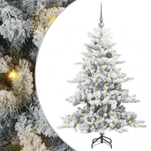 Mākslīgā Saliekamā Ziemassvētku Egle Balts 150 Cm Pvc Vidaxl
