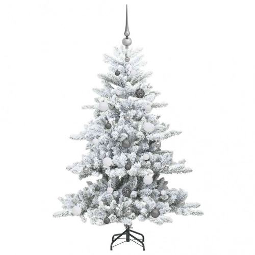 Mākslīgā Saliekamā Ziemassvētku Egle Balts 150 Cm Pvc Vidaxl