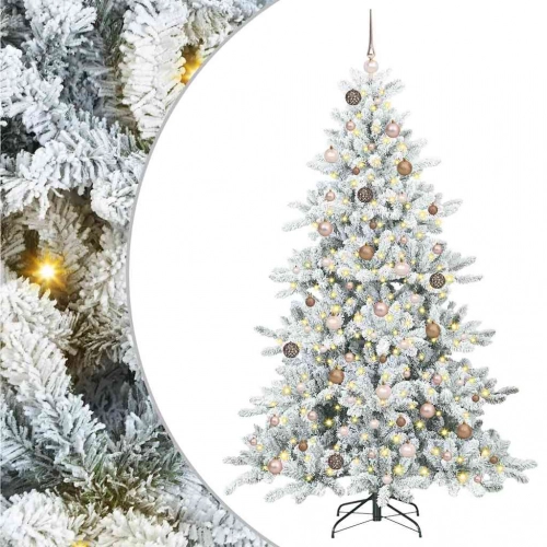 Mākslīgā Saliekamā Ziemassvētku Egle Balts 210 Cm Pvc Vidaxl