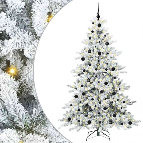 Mākslīgā Saliekamā Ziemassvētku Egle Balts 210 Cm Pvc Vidaxl