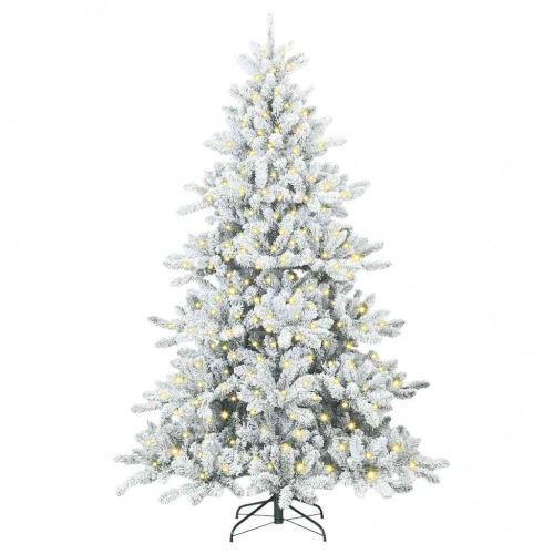 Mākslīgā Saliekamā Ziemassvētku Egle Balts 240 Cm Pvc Vidaxl