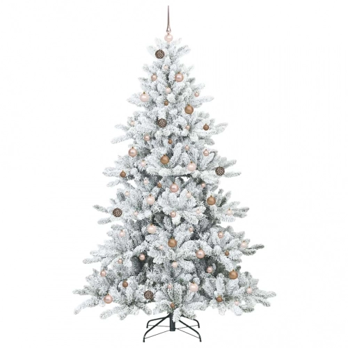 Mākslīgā Saliekamā Ziemassvētku Egle Balts 240 Cm Pvc Vidaxl