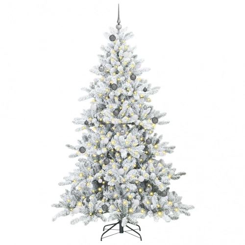 Mākslīgā Saliekamā Ziemassvētku Egle Balts 240 Cm Pvc Vidaxl