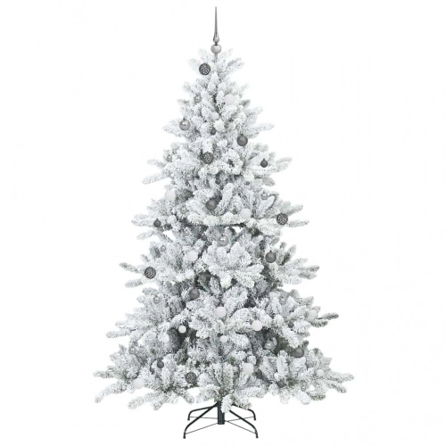 Mākslīgā Saliekamā Ziemassvētku Egle Balts 240 Cm Pvc Vidaxl