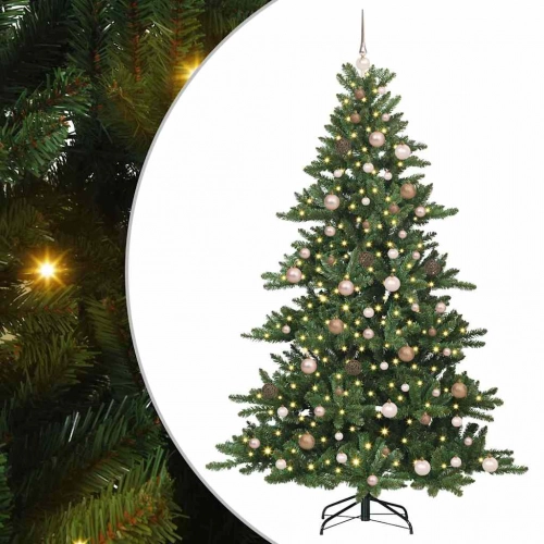 Mākslīgā Saliekamā Ziemassvētku Egle Su 300 Led 210 Cm Pvc Vidaxl