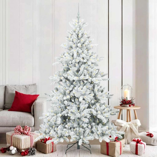 Mākslīgā Saliekamā Ziemassvētku Egle Su 300 Led 210 Cm Pvc Vidaxl