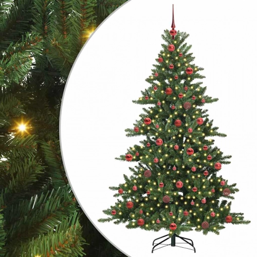 Mākslīgā Saliekamā Ziemassvētku Egle With Leds 180Cm Pvc Vidaxl