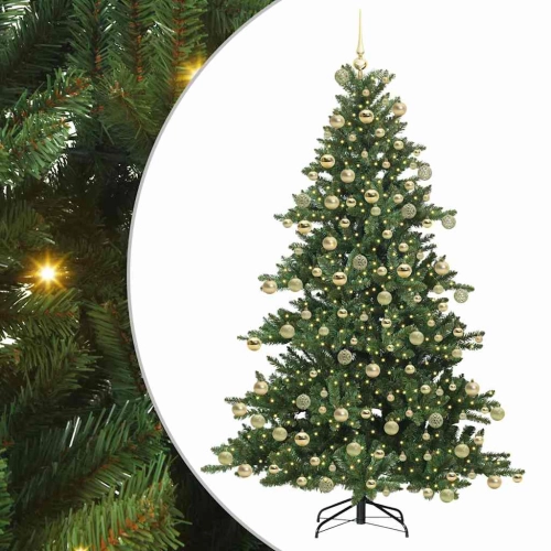 Mākslīgā Saliekamā Ziemassvētku Egle With Leds 180Cm Pvc Vidaxl
