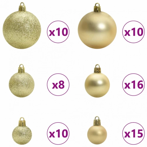 Mākslīgā Saliekamā Ziemassvētku Egle With Leds 180Cm Pvc Vidaxl