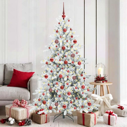 Mākslīgā Saliekamā Ziemassvētku Egle With Leds 180Cm Pvc Vidaxl