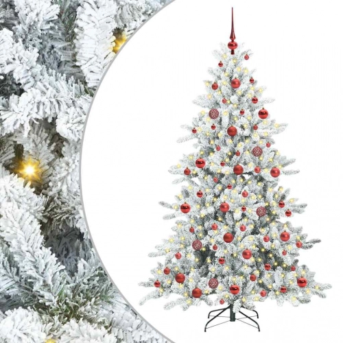 Mākslīgā Saliekamā Ziemassvētku Egle With Leds 180Cm Pvc Vidaxl