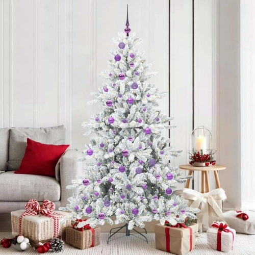 Mākslīgā Saliekamā Ziemassvētku Egle With Leds 180Cm Pvc Vidaxl