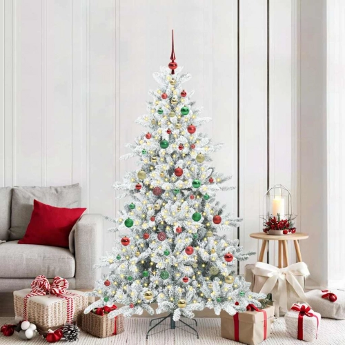 Mākslīgā Saliekamā Ziemassvētku Egle With Leds 180Cm Pvc Vidaxl