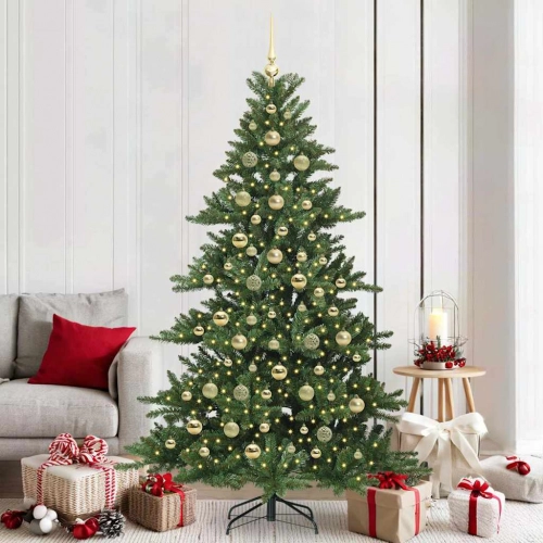 Mākslīgā Saliekamā Ziemassvētku Egle With Leds 210Cm Pvc Vidaxl